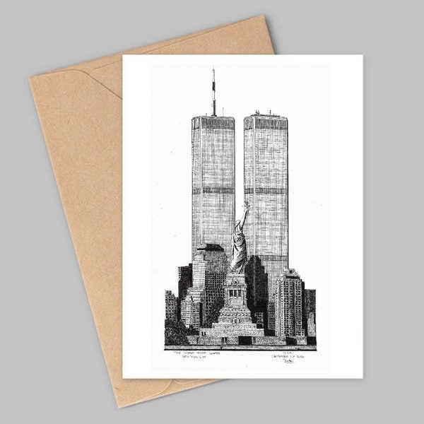 Das World Trade Center, die Twins Towers, New York City - Druck in A4