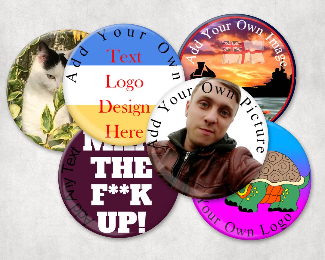 Custom Button Badge Design Your Own Button Badge Etsy