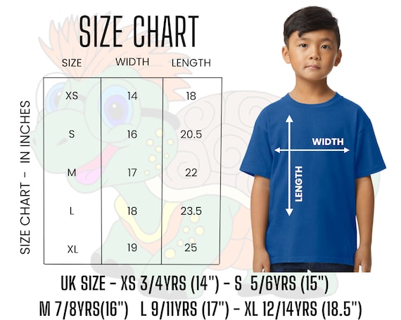 Gildan 65000 / 65000L / 65000B Mock up Size & Colour Chart