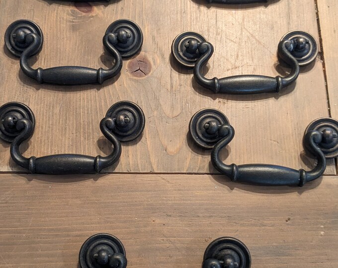 Vintage Drop Bail Pulls Handles 3.25 Inch Screw Width Etsy