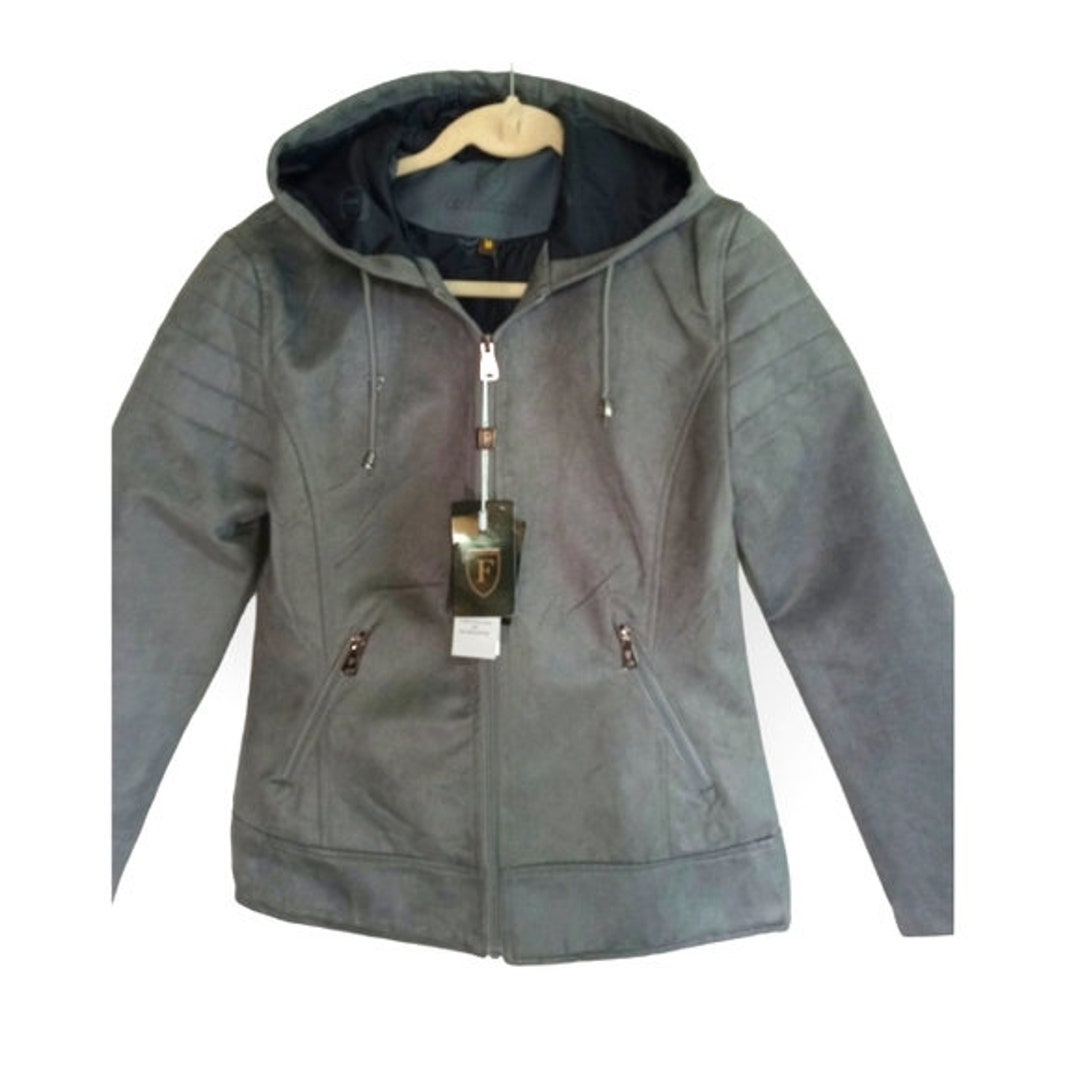 F Collection Italian Men Jacket With Hood Medium Nwt - Etsy