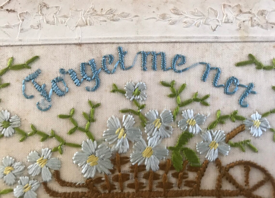 WW1 Embroidered Postcard World War Commemorative Etsy