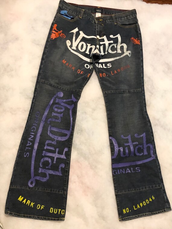 Vintage Rare Von Dutch Graphic Denim 
