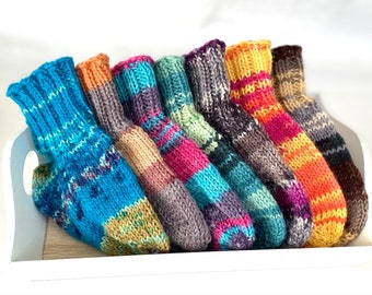 Hand Knit Baby Socks Size 18-19