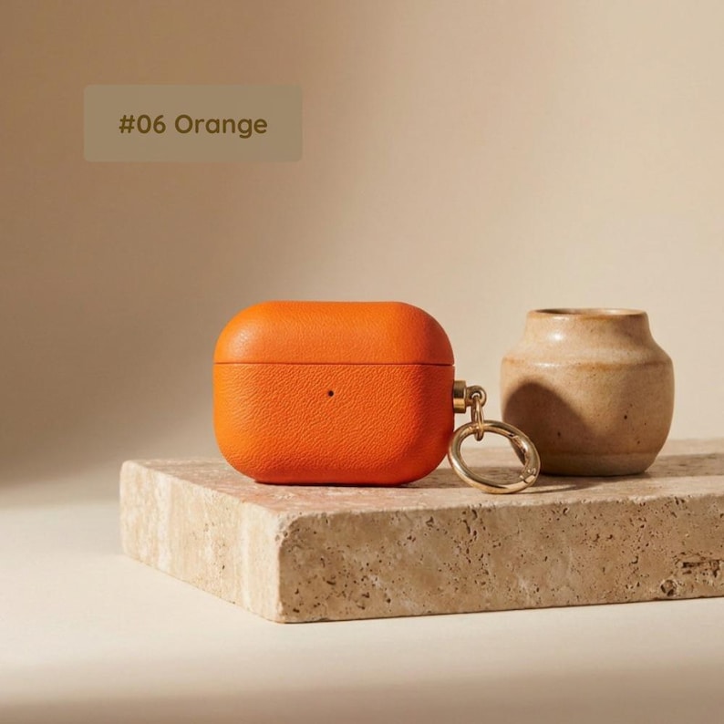 Minimalist Leather Holder Personalized AirPods Case Wireless Earbuds Protection Custom Monogram Engraving Boho Tech Accessory Self Care Essential AirPods Pro 2 Compatible Protective Pouch Personal Style Statement Engraved Initial Details Quality Leather Everyday Carry