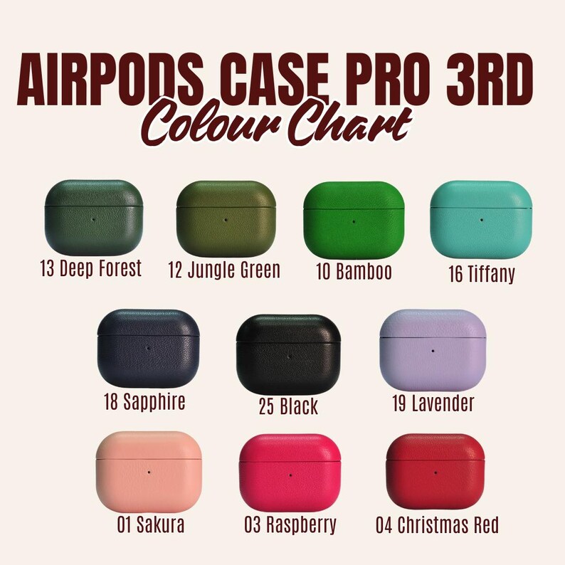 New AirPod Case Pro 3rd Generation Colour Chart