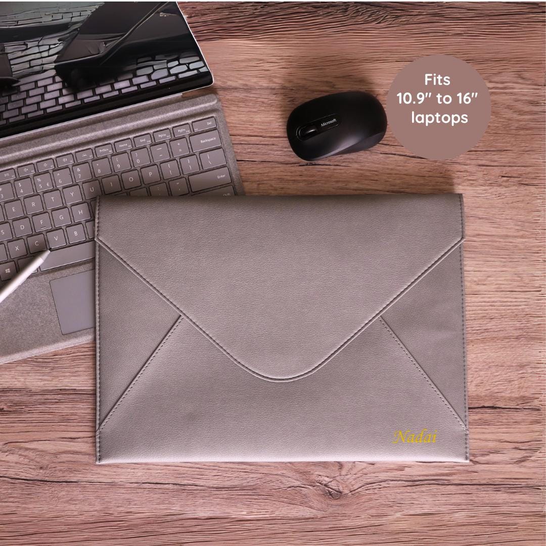 Buy Contemporary Grey Laptop Sleeve 15 Executive Unique for Designer  Personalized Leather MacBook Air Case Online in India
