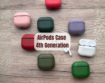 Initials AirPod 4 Case Personalized Gift for Unqiue Birthday Idea Men Leather Monogram AirPod Case 4th Gen for Women Tech Lover Accessories
