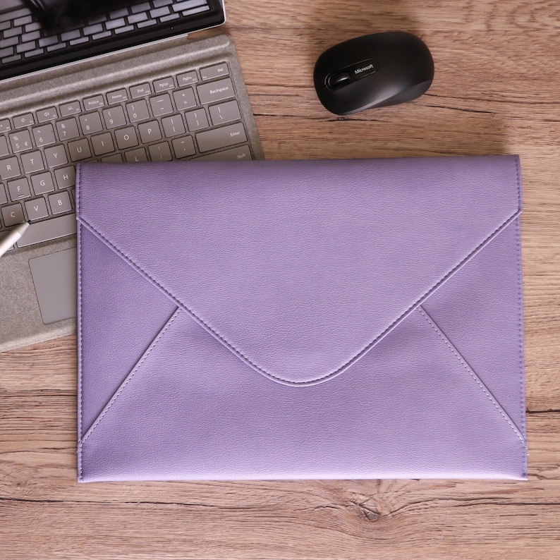 Purple Laptop Sleeve with pen holder and back pocket