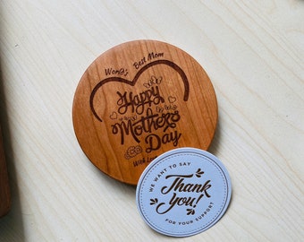 Mothers Day Gift from Daughter, Wooden Wireless Charger, Charging Pad, Wood Charging Station, Personalized Birthday Gift, Gift Ideas for Dad