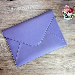 Purple Laptop Sleeve with blind embossed print personalized