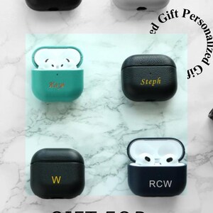 Men Leather AirPods Pro Case with Keyring Professional Work Accessory Minimalist AirPods Cover New Job Gift for Coworker Promotion image 19