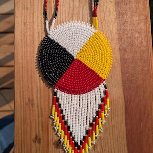 first nation medicine wheel necklace
