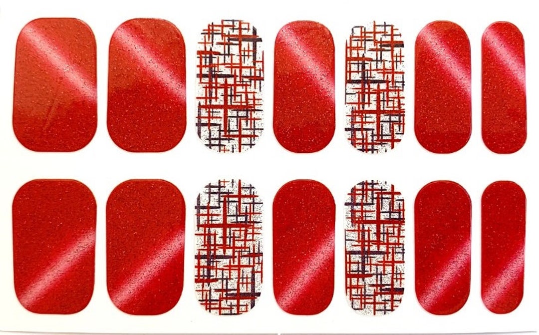 Red and Black Plaid Nail Design Ideas - wide 4