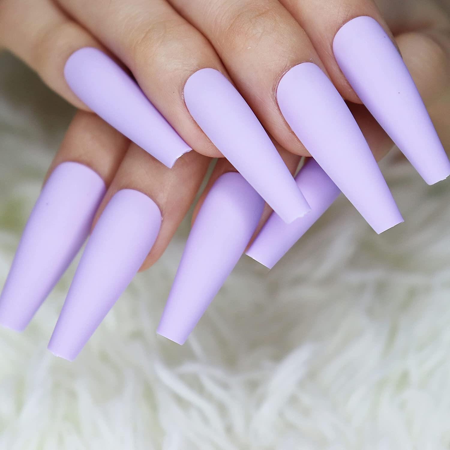 Matte Purple Nails - Etsy