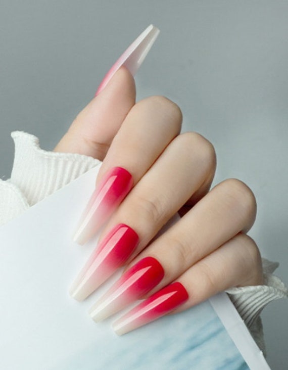 Top 36 ombre red and white nails Update
