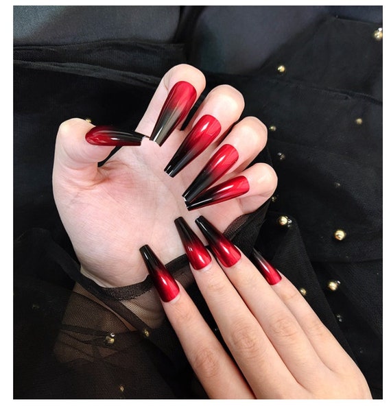 Tuyển chọn 200 mẫu nails ombre red and black được yêu thích nhất