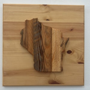 Wisconsin Wall Art Reclaimed Wood