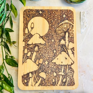 Bamboo Cutting Board Useful Kitchen Decor Pyrography / Wood Burning Art ...