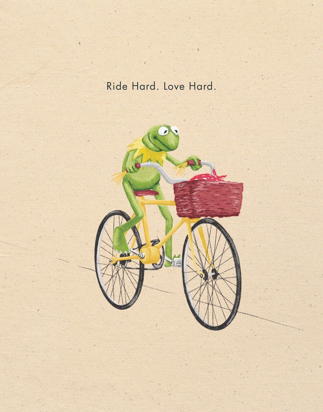 Ride Hard, Love Hard Kermit the Frog 11x14 - Etsy