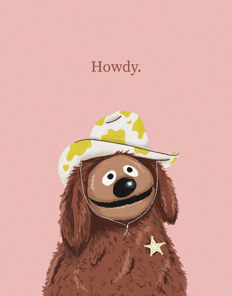 Howdy Rowlf 11x14 - Etsy