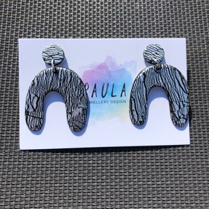 Silver Earrings, Black and Silver Earrings, Occasion Earrings, Lightweight Earrings, Party Earrings, Gift for Her