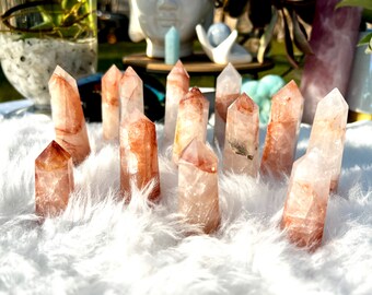Hematoid “Fire” Quartz Towers