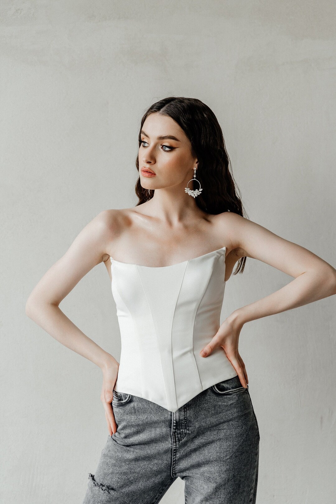 Corset. Fashionable Corset Top. Lacing on the Back. Satin Corset. - Etsy