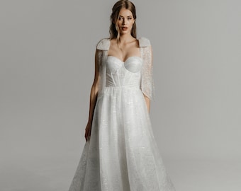 Wedding dress. shine wedding dress.  glitter wedding dress. Leona style