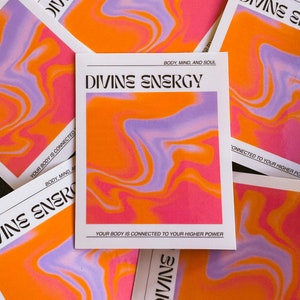 divine energy sticker, aesthetic sticker, aura sticker, affirmation sticker, laptop sticker, pink sticker, sticker, spirituality, gift