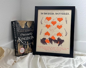 Six of Crows, Crooked Kingdom, Leigh Bardugo, Print, 8.5x11 inches, Book Poster, Book Print, Crow Club Print, Fantasy Poster, Kaz Brekker