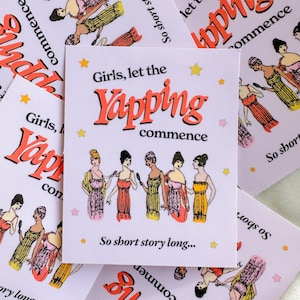 Yapping Girls Sticker, retro sticker, cute sticker, kindle sticker, pink sticker, green sticker, vinyl sticker