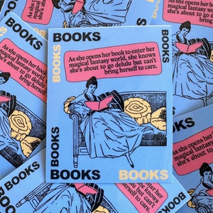 Delulu Book Sticker, Bookish Sticker, Book, Book Sticker, Reader, Book Gift, Book Accessory, Kindle Sticker, Fantasy Books, Kindle
