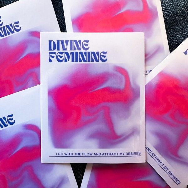 Divine feminine sticker, aura sticker, laptop sticker, aesthetic sticker, divine energy, angel number, purple sticker, hydroflask, gift