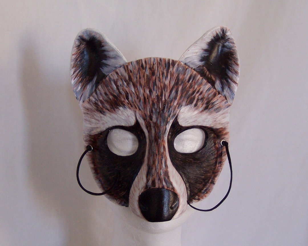 Handmade Leather Halloween Raccoon Mask - Etsy