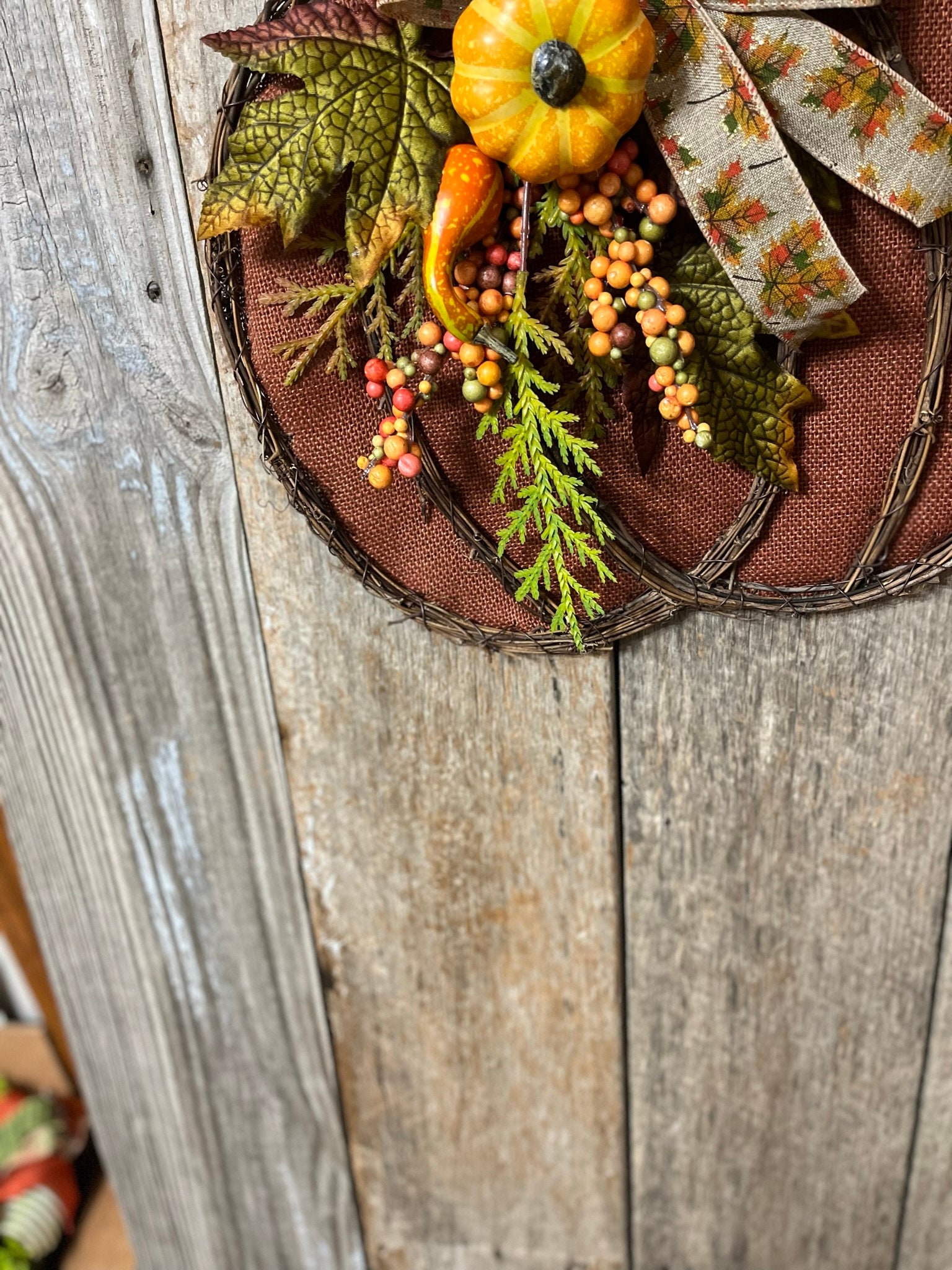 Fall Pumpkin and Gourd Wreath - Etsy