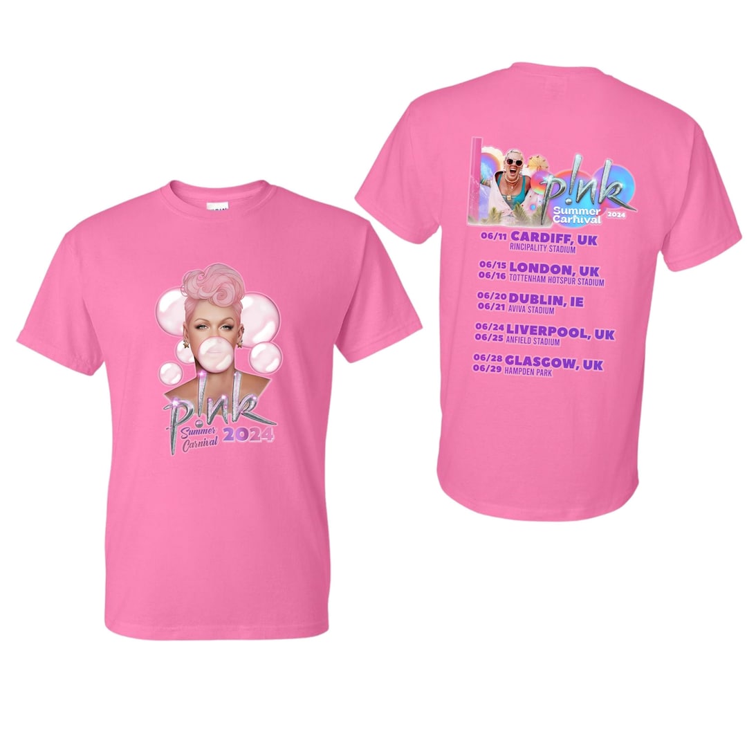 Pink Summer Carnival Tour Pink Tour Tshirt Pink Tour Tee Pink Music