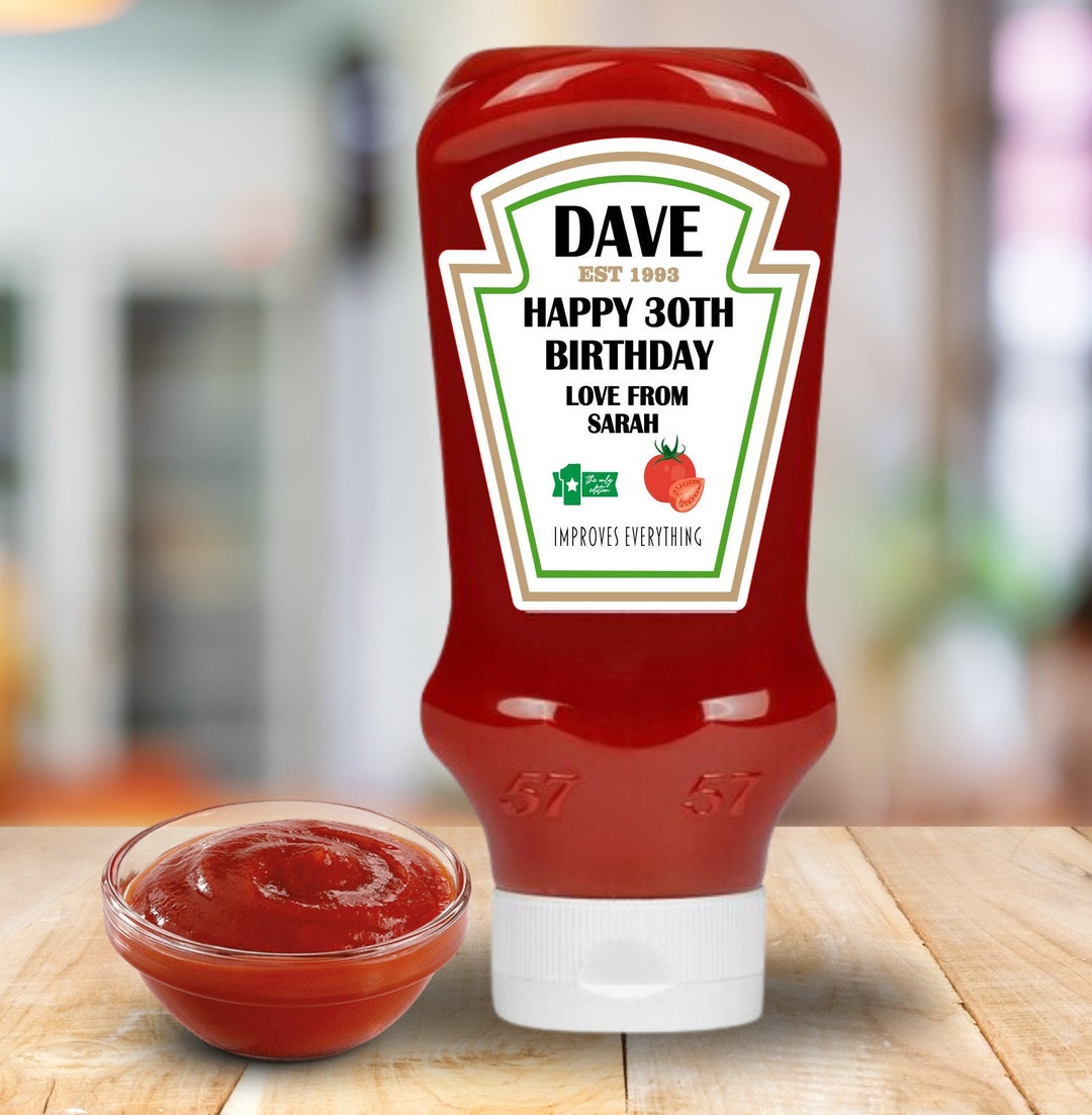 Personalized Ketchup Bottle Labels Etsy