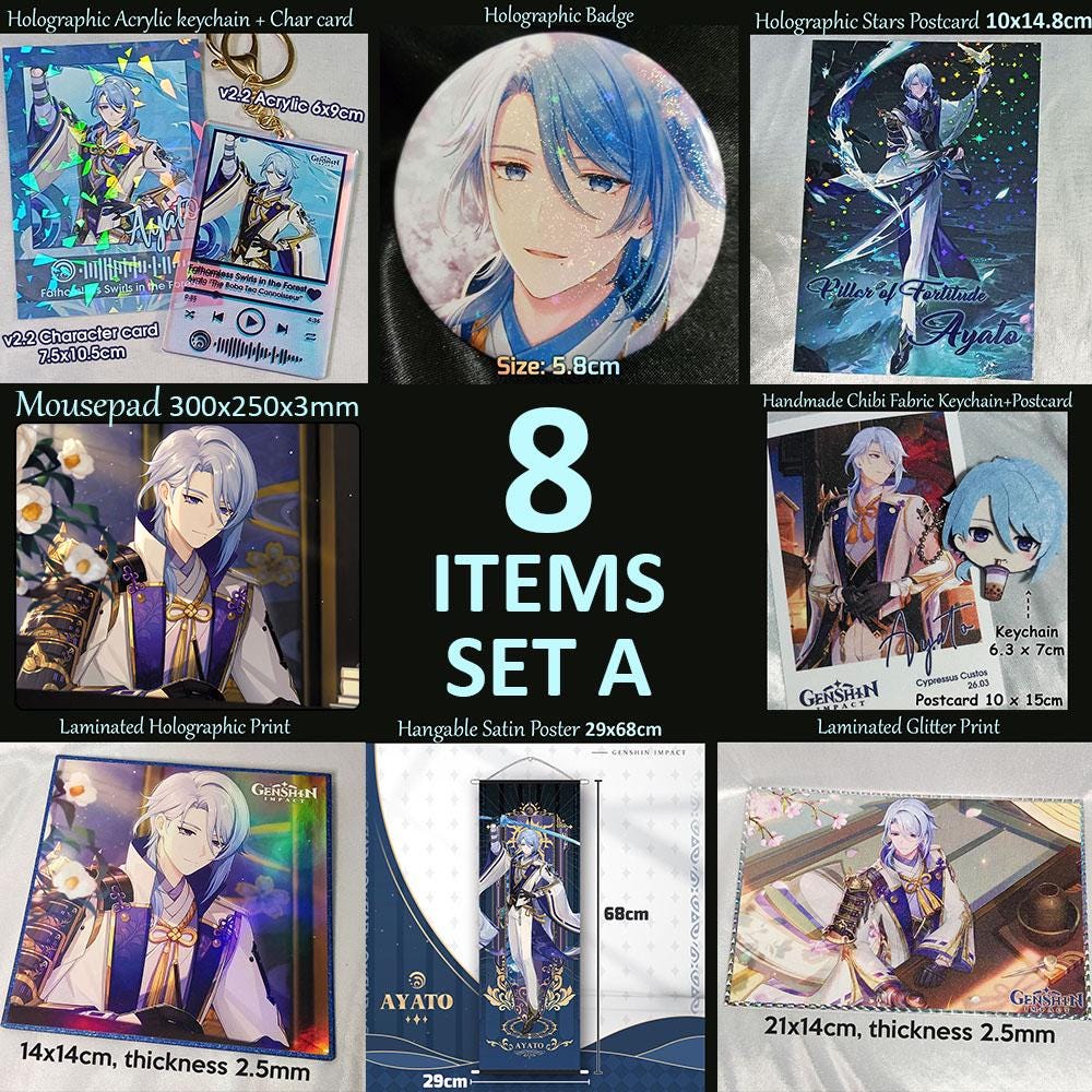 Genshin Impact Ayato Genshin Impact Merch Set Genshin Ayato