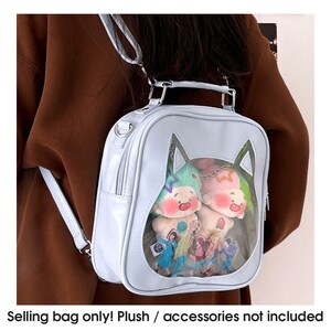 Cat Ita Bag Japanese Itabag Cat Bag Cute Anime Bag Genshin Impact Bag Genshin Hutao Transparent Bag Japan Tote Bag Blue (BAG ONLY)