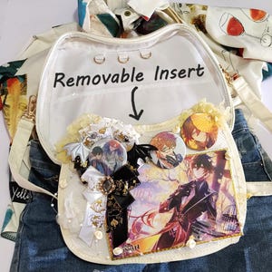 Ita Bag with Insert Cat Itabag Cute Bag Japanese Bag Backpack Crossbody Bag Cat bag Transparent Bag Lolita