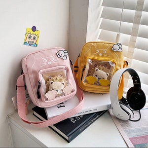 Japanese Cute Mini Ita bag Small Itabag Transparent Crossbody Anime bag Harajuku Bag Small Sling Bag Clear Handphone Pouch