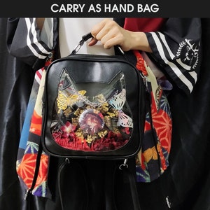 Cat Ita Bag Japanese Itabag Cat Bag Cute Anime Bag Genshin Impact Bag Genshin Hutao Transparent Bag Japan Tote Bag image 7