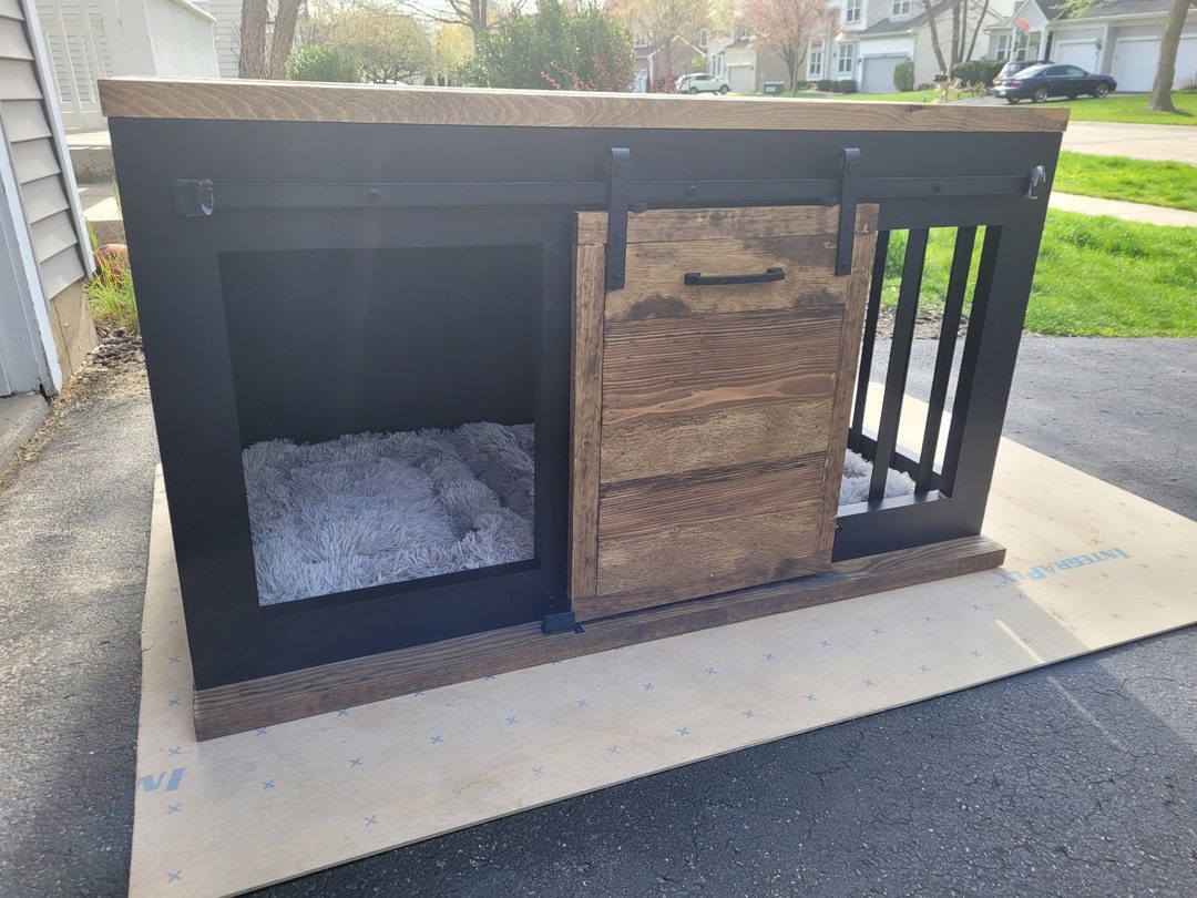 Custom Farmhouse Dog Crate Etsy