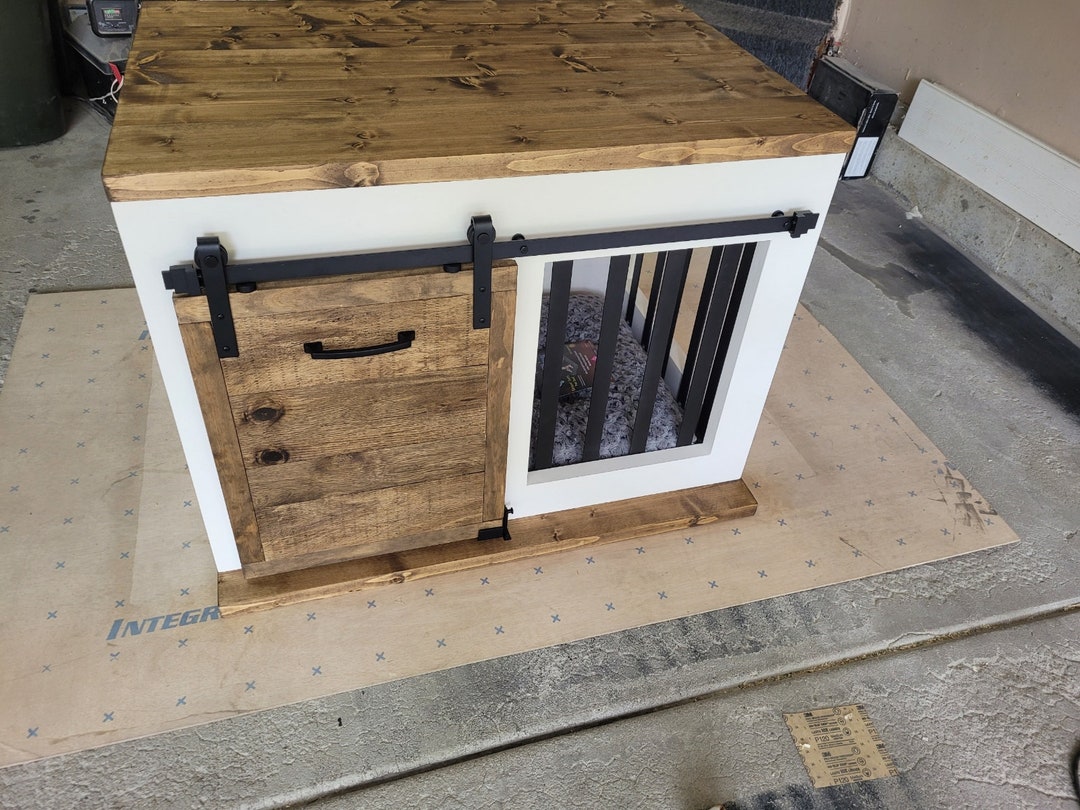 Custom Farmhouse Dog Crate Etsy