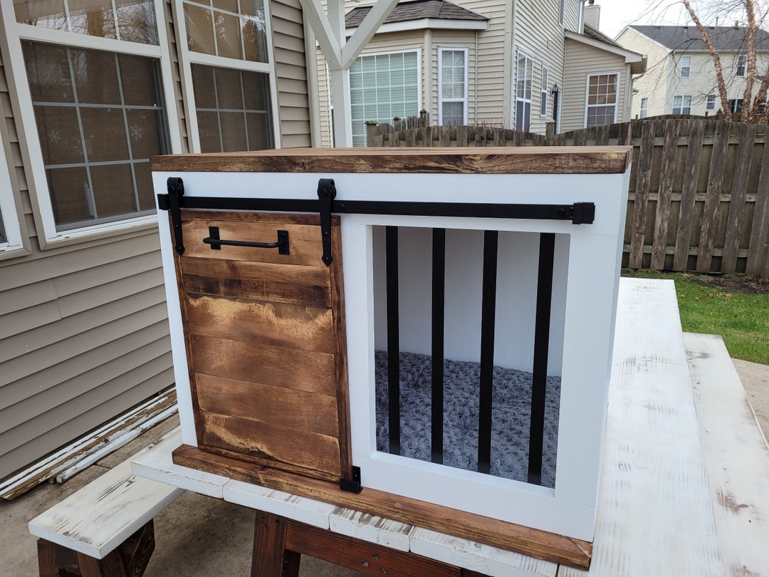 Custom Farmhouse Dog Crate Etsy