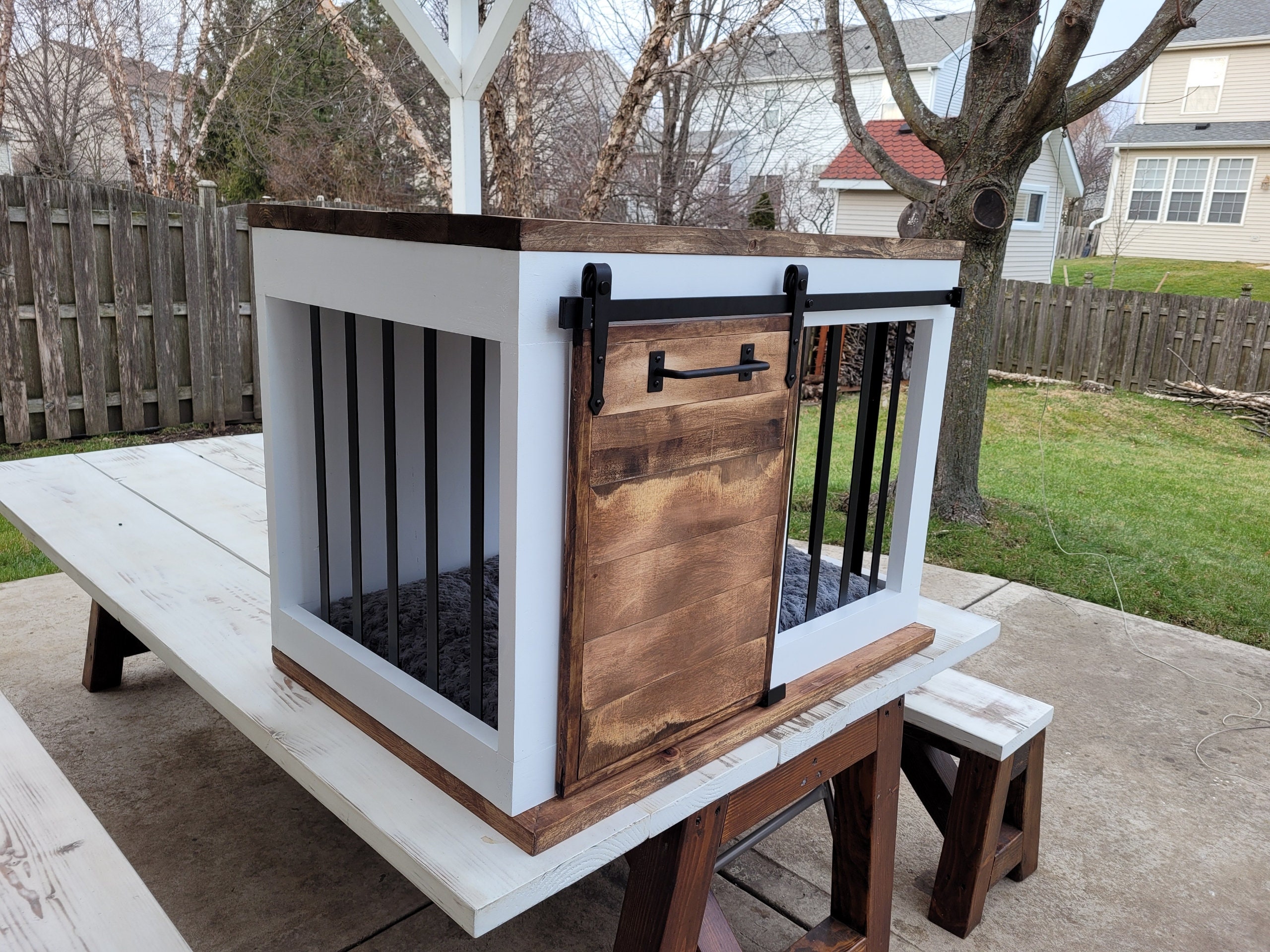 Custom Farmhouse Dog Crate - Etsy