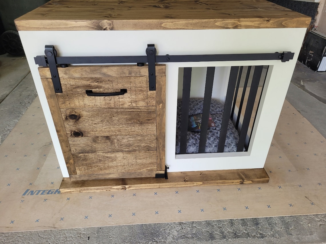 Custom Farmhouse Dog Crate Etsy