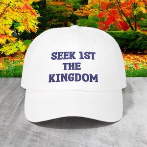 Adjustable Christian Baseball Cap with Embroidered Bible Verse, Faith Hat for Men & Women, Daily Faith Base Wear, Spiritual Apparel Gift