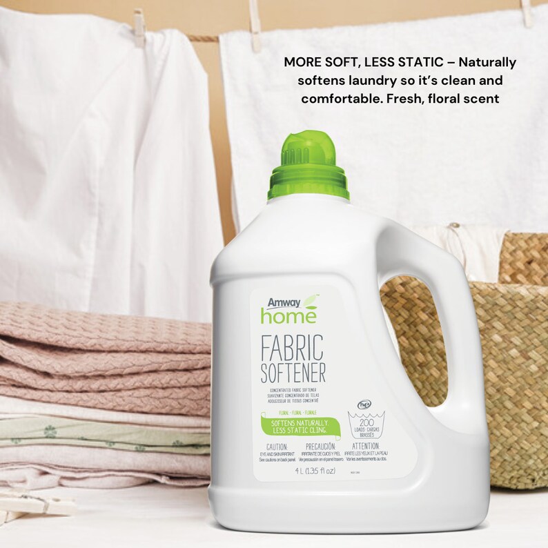 Amway Home™ Fabric Softener Floral Scent Reduces Static Cling, Naturally Softens Clothes, and Smelling Fresh image 3